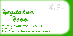 magdolna hepp business card